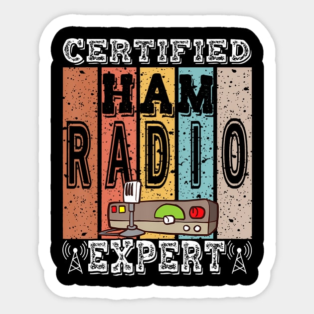 Amateur Radio Expert Ham Radio Operator Sticker by vulanstore